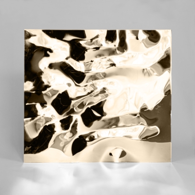 Декоративная нержавеющая сталь  3D Mirror Water Ripple flow move Champagne