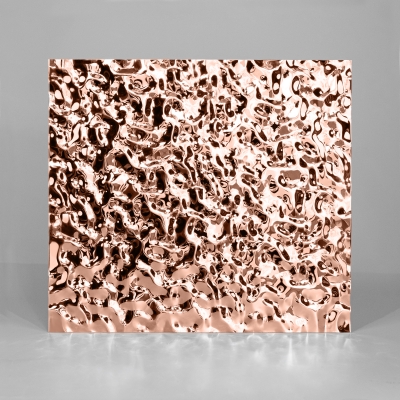Декоративная нержавеющая сталь  3D Mirror Water Ripple Small Rose