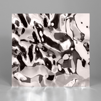 Декоративная нержавеющая сталь  3D Mirror Water Ripple Middle Brown