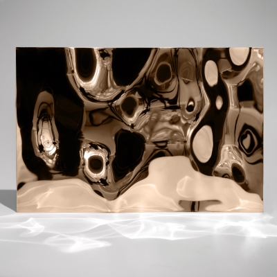 Декоративная нержавеющая сталь  3D Mirror Water Ripple Big Champagne Deep