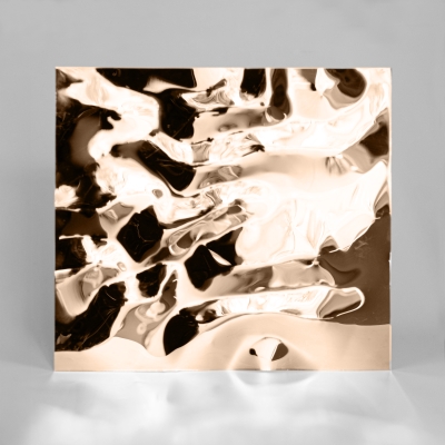 Декоративная нержавеющая сталь  3D Mirror Water Ripple flow move Champagne Deep