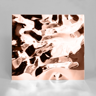 Декоративная нержавеющая сталь  3D Mirror Water Ripple flow move Rose