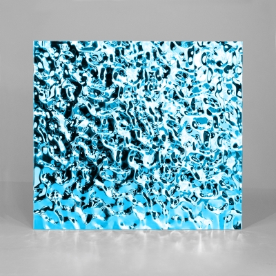 Декоративная нержавеющая сталь  3D Mirror Water Ripple Small Blue