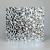 Декоративная нержавеющая сталь  3D Mirror Water Ripple Small Silver