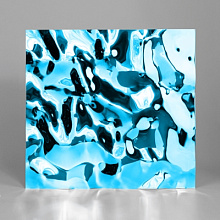 Декоративная нержавеющая сталь  3D Mirror Water Ripple Middle Blue