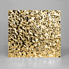Декоративная нержавеющая сталь  3D Mirror Water Ripple Small Gold