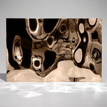 Декоративная нержавеющая сталь  3D Mirror Water Ripple Big Champagne Deep