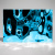 Декоративная нержавеющая сталь  3D Mirror Water Ripple Big Blue